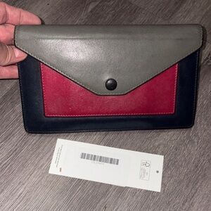 Celine made in Italy Colorblock Envelope large Clutch wallet